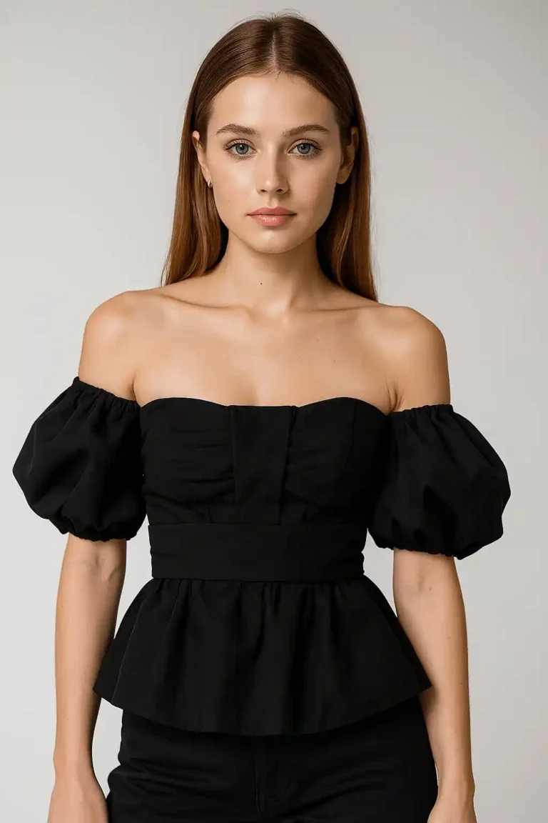 Elegant off-shoulder Top - Puff Sleeve Premium Top