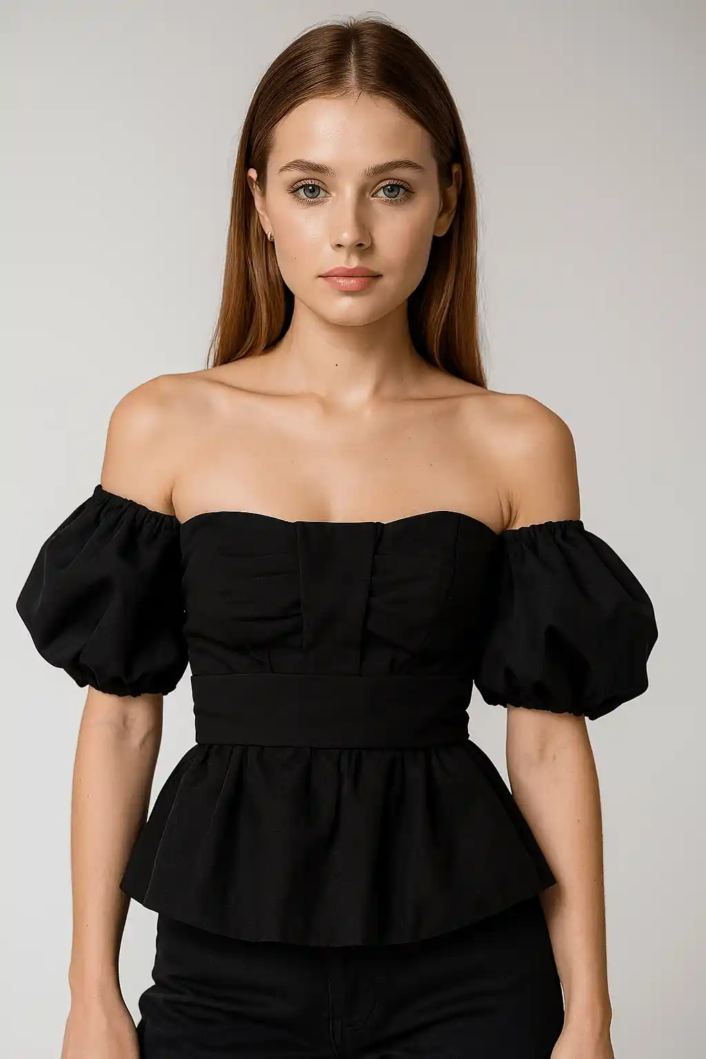 Elegant off-shoulder Top - Puff Sleeve Premium Top