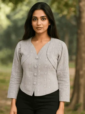 Trendy Top - Rosalie Buttoned Lace Top