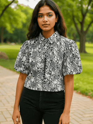Women's Trendy Crop - Graph Ink Crop