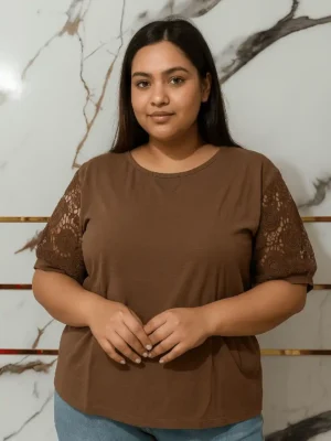 Trendy And Comfurtable Top - Elegance Lace Sleeve Top