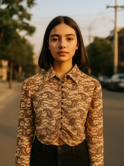 Women Self Design - Paisley Charm Shirt