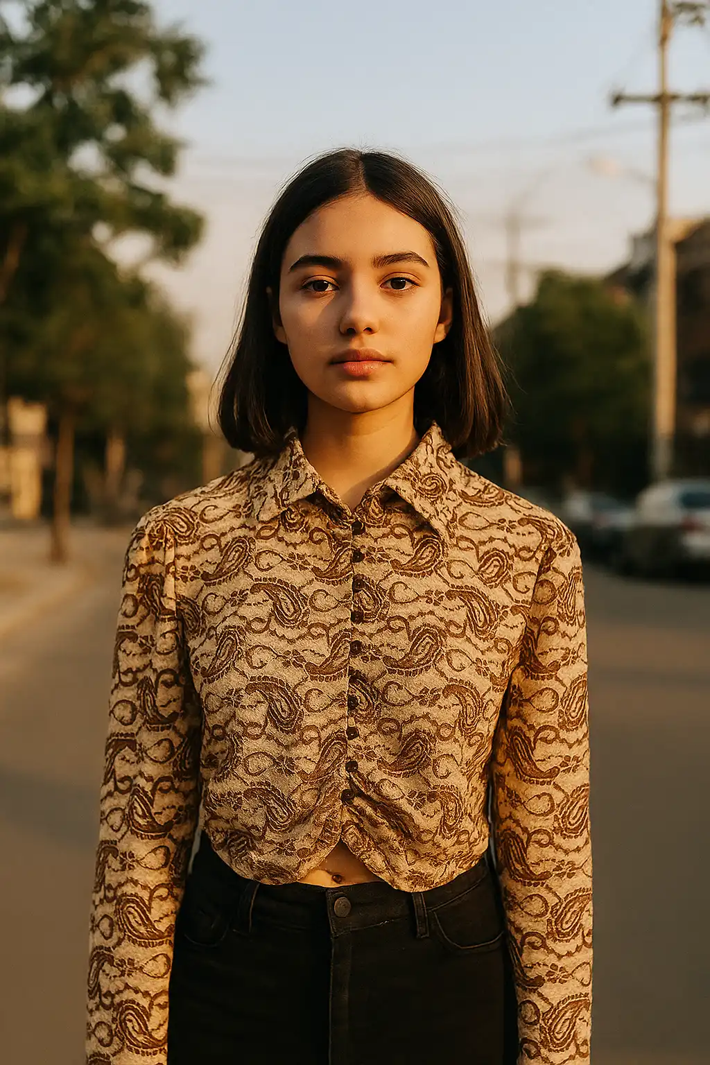 Women Self Design - Paisley Charm Shirt