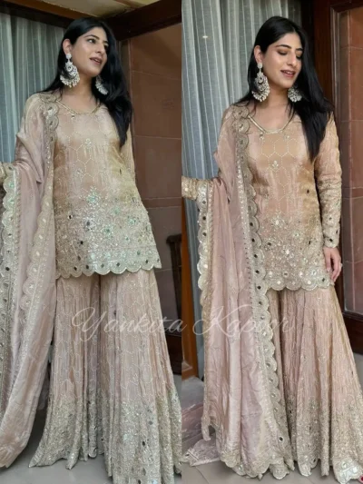 Delightful Heavy Chinnon Silk With Heavy Embroidery - Zarposh