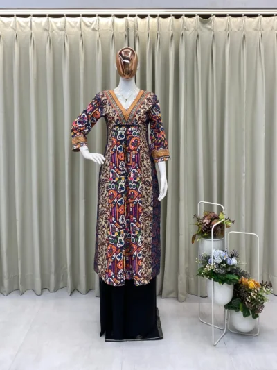 Fantastic coin Lace Work - Designer Navaratri Season Kurta Plazzo