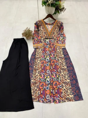 Fantastic coin Lace Work - Designer Navaratri Season Kurta Plazzo