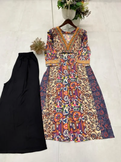 Fantastic coin Lace Work - Designer Navaratri Season Kurta Plazzo