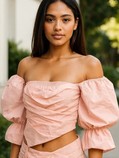 Elegant off-shoulder Top - Puff Sleeve Premium Top