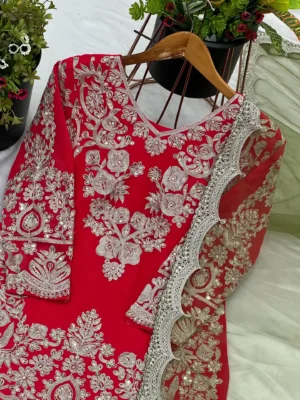 Elegant Plazzo - New Designer Party Wear Look With Heavy Embroidery Work