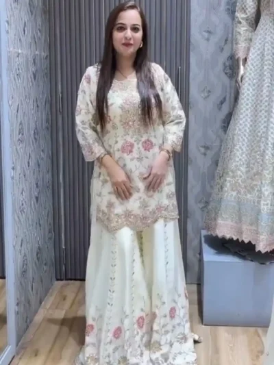 Elegant White - trendy white party wear