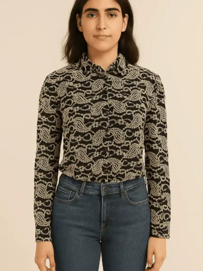 Women Self Design - Paisley Charm Shirt
