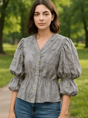 Beautiful Puff Sleeve Top - Puff & Poise Top