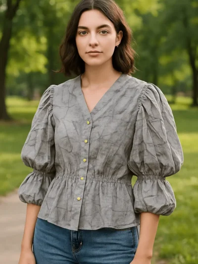 Beautiful Puff Sleeve Top - Puff & Poise Top