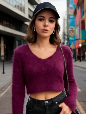 Winter Wear Crop - Berry Bliss Crop Top