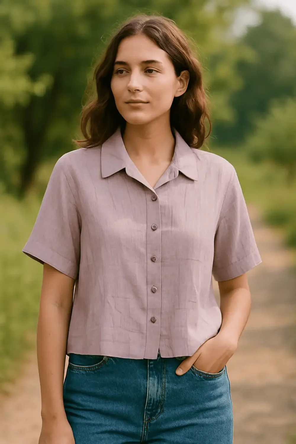 Soft Hue Collar Shirt - New Diva Styles