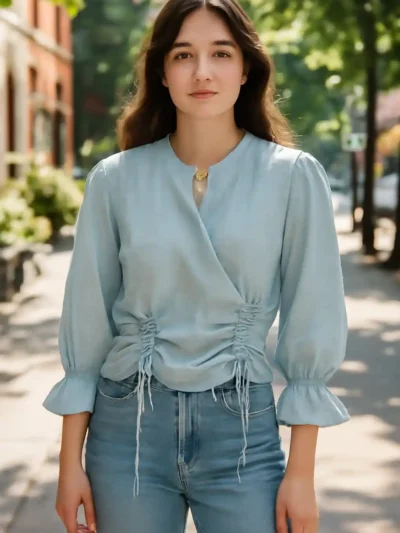 Elegant wrap-style top - Elegant Twist Top