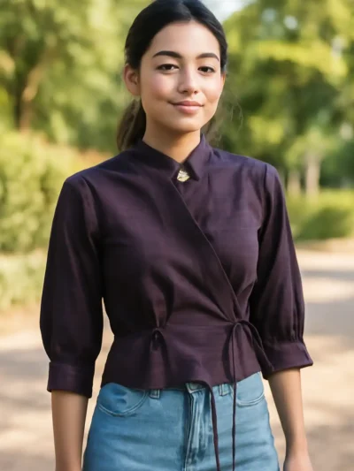 Elegant wrap-style top - Elegant Twist Top