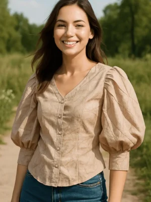 Beautiful Puff Sleeve Top - Puff & Poise Top