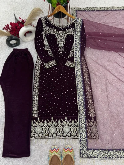 New Velvet Trendy - New Party Wear Viscose Velvet Designer