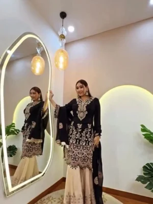 Women's Clothing - DESIGNER WEAR KURTA SARARA PAIR WITH DUPATTA
