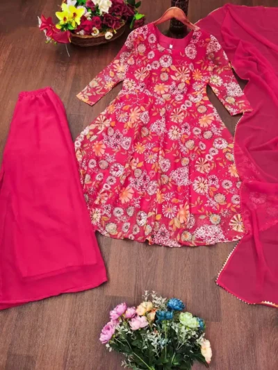 PRESENTING KURTI SHARARA PLAZO DUPATTA - PRESENTING KURTI SHARARA PLAZO