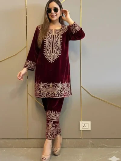 Trendy Women's - Velvet Kurti Pant