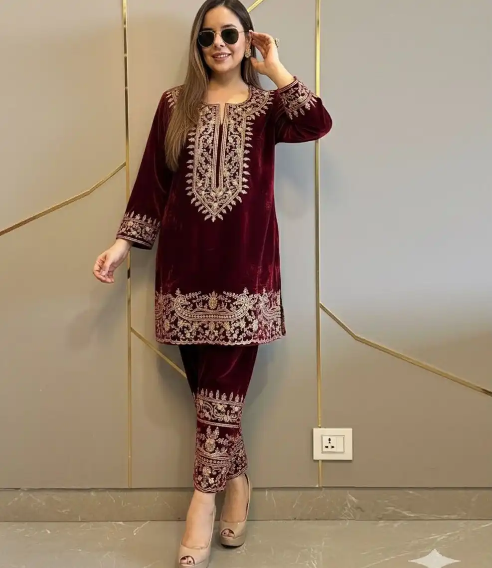 Home Trendy Women's - Velvet Kurti Pant