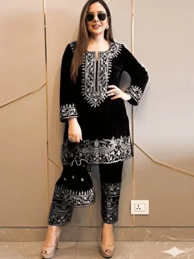 Trendy Women's - Velvet Kurti Pant