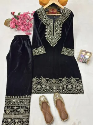 Trendy Women's - Velvet Kurti Pant