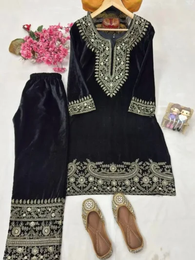 Trendy Women's - Velvet Kurti Pant