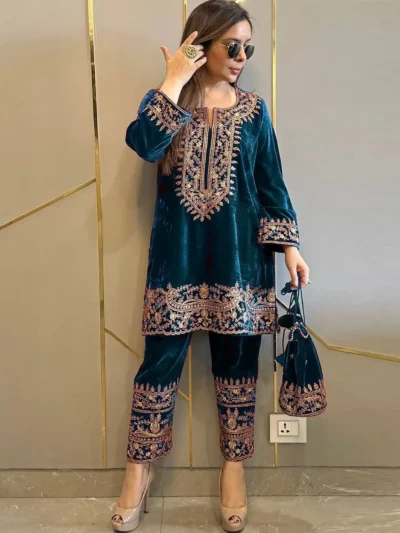 Trendy Women's - Velvet Kurti Pant