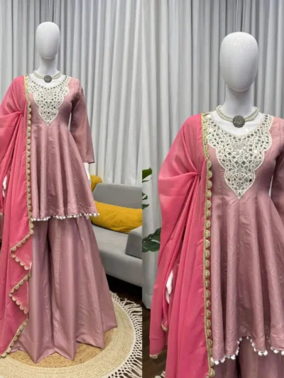 Designer Plazoo with Top Set – Elegant Ethnic Wear