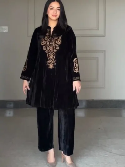 PRESENTING NEW STUNNING LOOK - VELVET CO-ORD SET