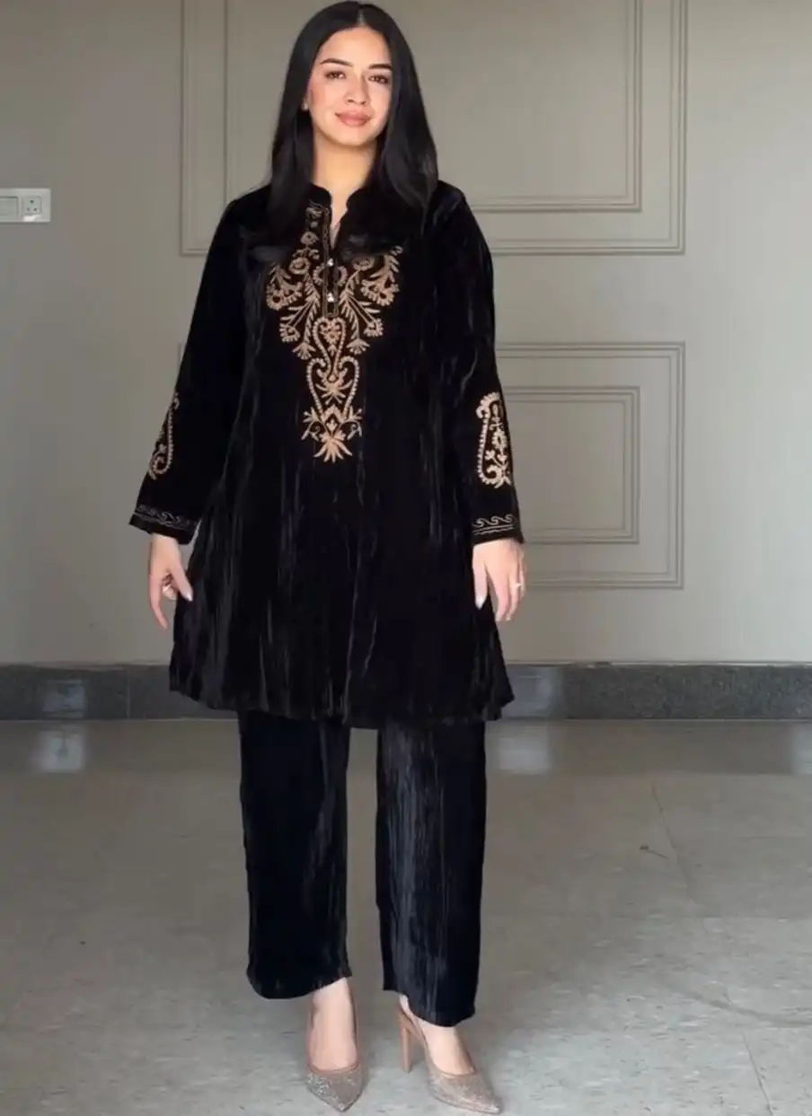 VELVET CO-ORD SET PRESENTING NEW STUNNING LOOK - VELVET CO-ORD SET