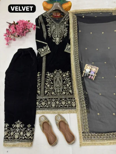 Women's Trendy -GOOD QUALITY VELVET KURTA SET