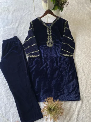 Women's Winter Co-ord Set - Premium Velvet Co -ord set