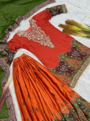 Traditional Indian festive wear - Heavy Embroidered Festive Wear