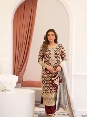 New Designer - Party Wear Look Top-Plazzo
