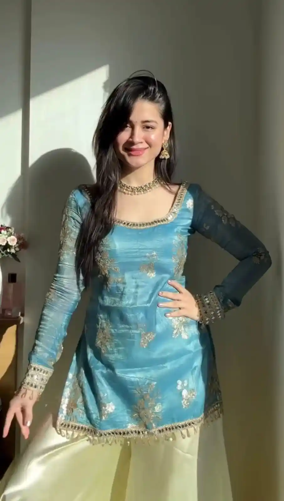 Silk Designer Suit Eid Outfit - Silk Designer Suit