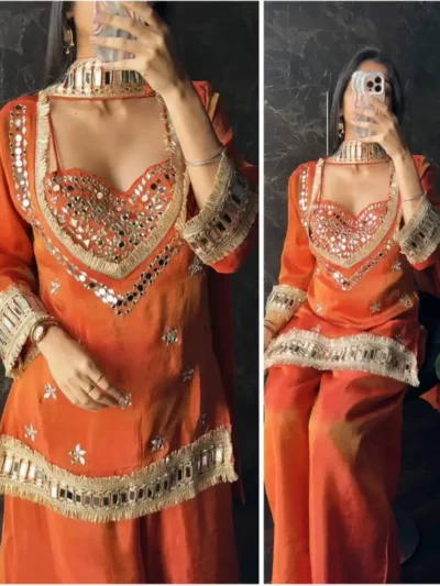 New Trendy Women's Sharara Plazzo - Real Miror Work Sharara Plazzo