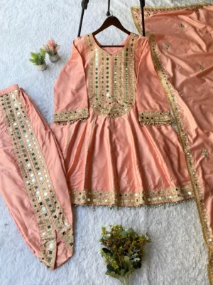 New Premium Dhoti Suits- Chanderi Dhoti With Top