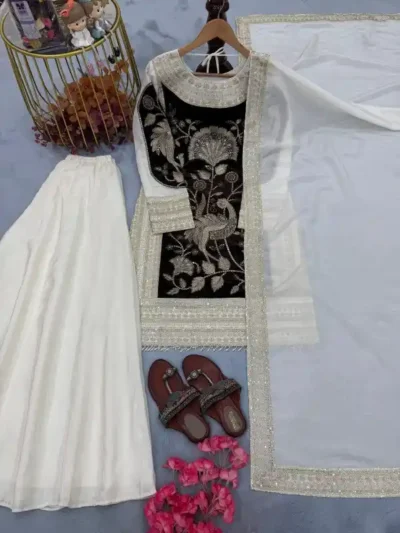 New Designer Party Wear - Party Wear Plazzo Set