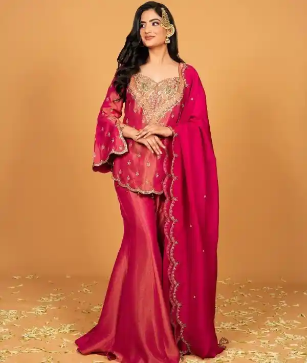 Designer Plazzo Set Women's New Trendy Plazzo - Designer Plazzo Set