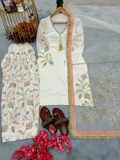 New Designer Party Wear - New Farshi Plazzo