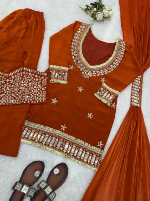 New Trendy Women's Sharara Plazzo - Real Miror Work Sharara Plazzo