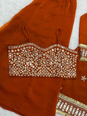 New Trendy Women's Sharara Plazzo - Real Miror Work Sharara Plazzo