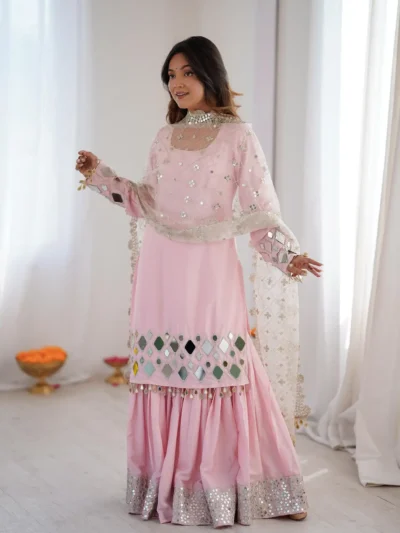 New Designer Real Mirror Work - Launching New Sharara Set