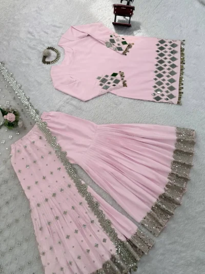 New Designer Real Mirror Work - Launching New Sharara Set