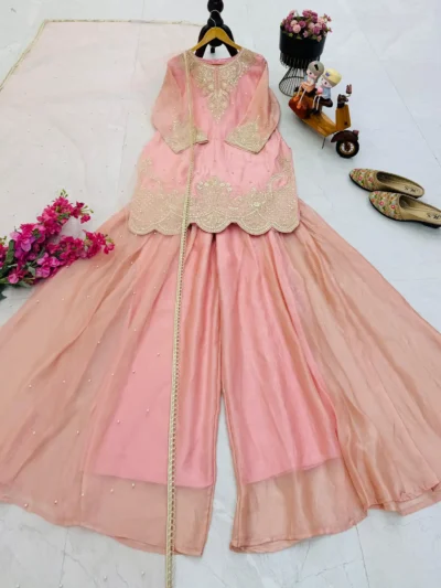 New Designer Trendy Top Plazzo - Designer Top Plazzo Set