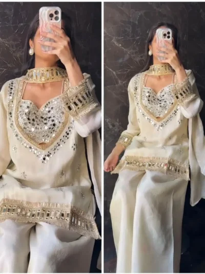 New Trendy Women's Sharara Plazzo - Real Miror Work Sharara Plazzo